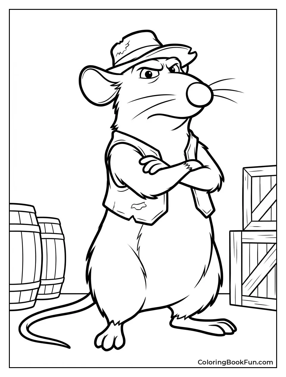 Django Stands with Arms Crossed