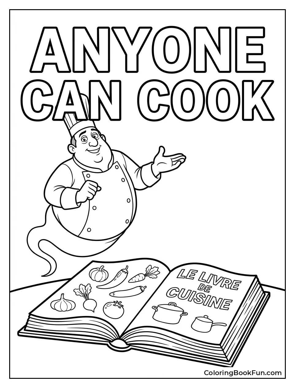 Gusteau Floats near Cookbook