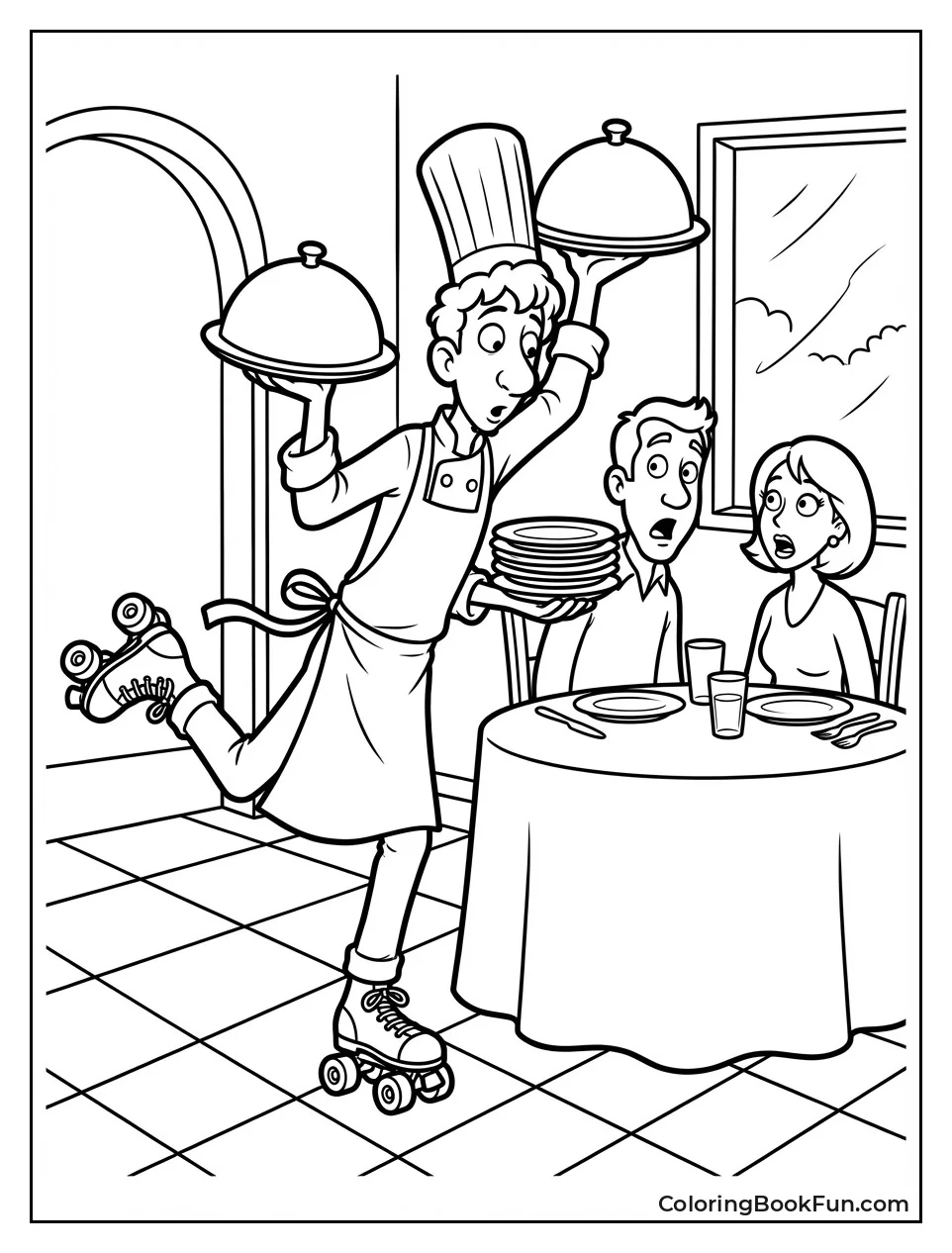 Linguini Serves Food on Skates