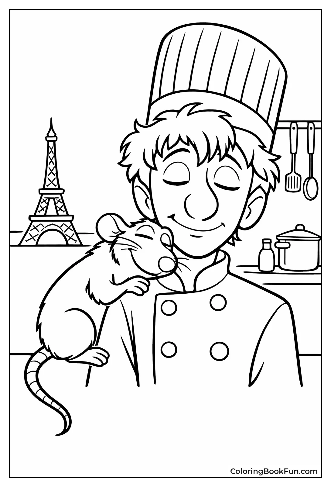 Remy Rests on Linguini Shoulder