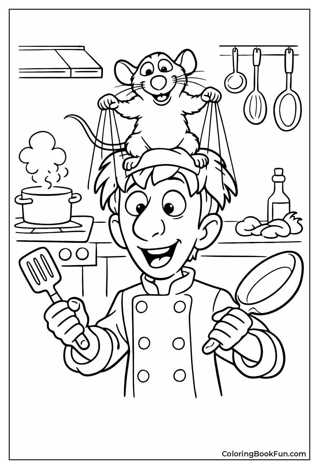 Remy Pulls Linguini's Hair Strings