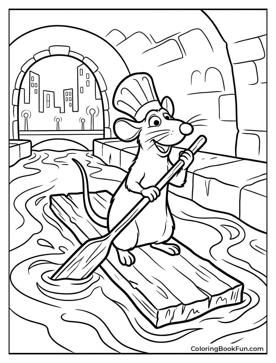 Remy Rides Sewer Rapids