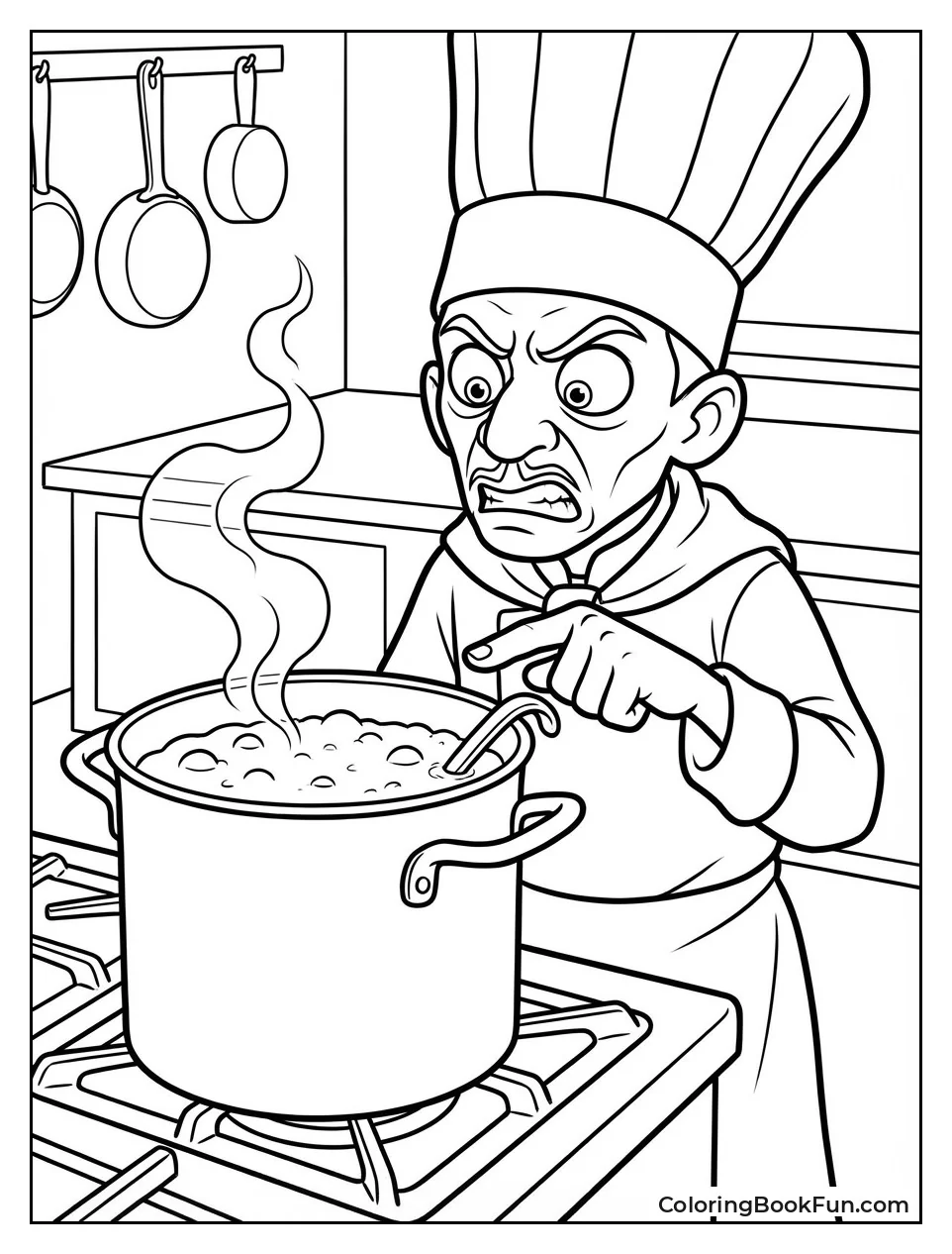 Skinner Points at Soup Pot