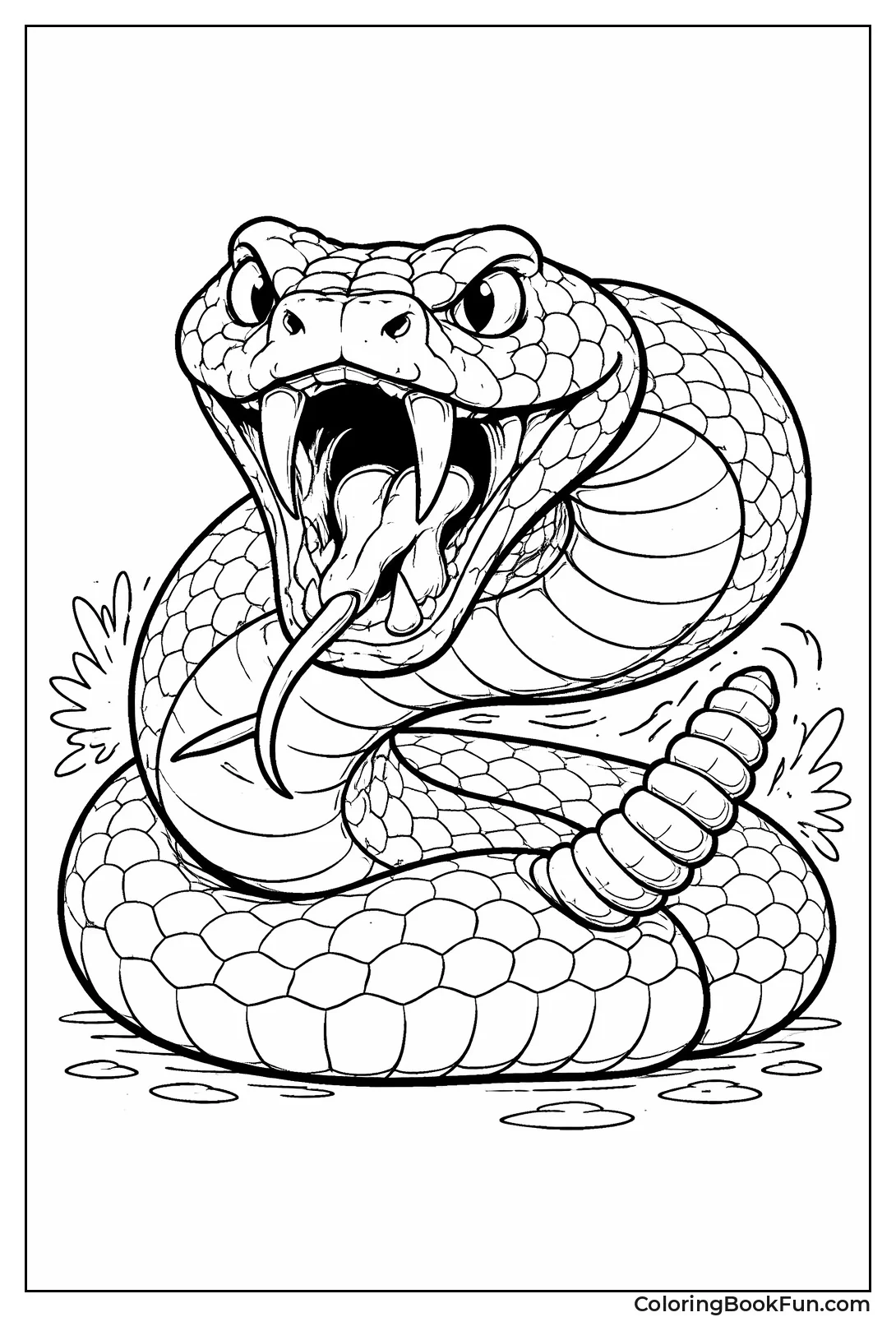 Rattlesnake Face and Fangs