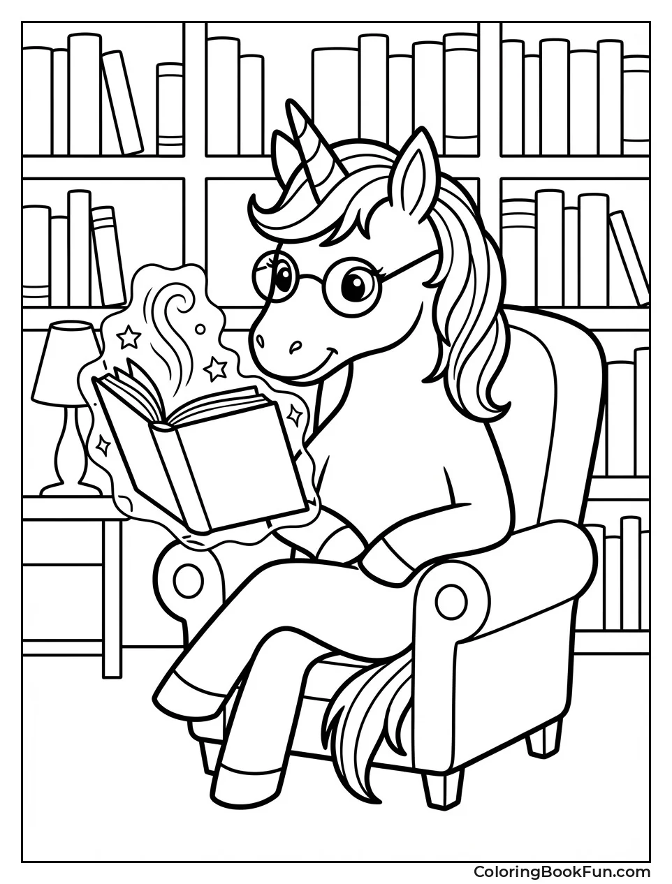 Unicorn Reading Magic Book