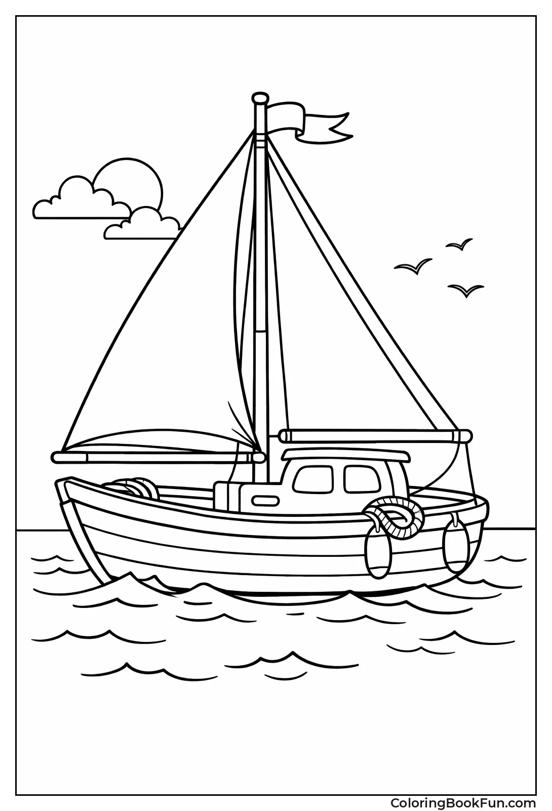 Realistic Boat on Water