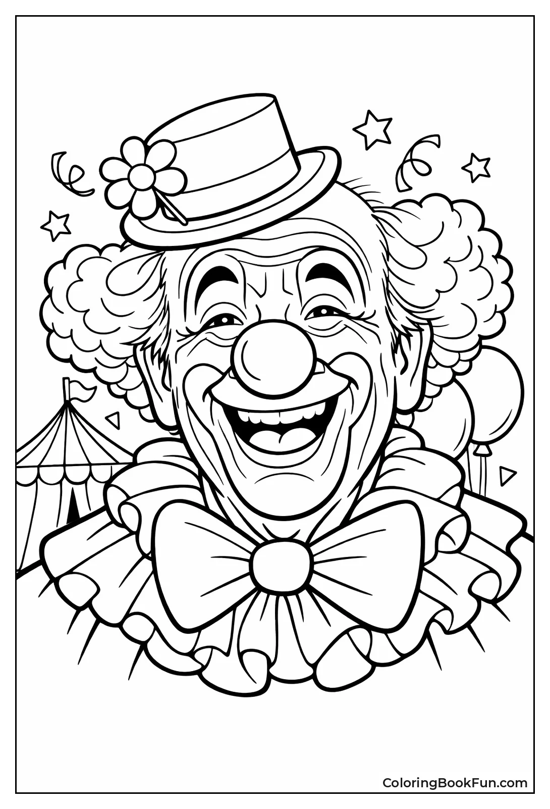 Laughing Elder Clown Portrait