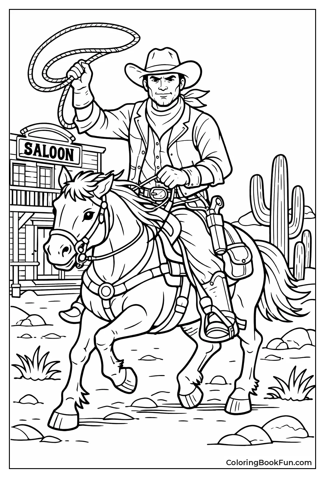 Realistic Cowboy Detailed Face