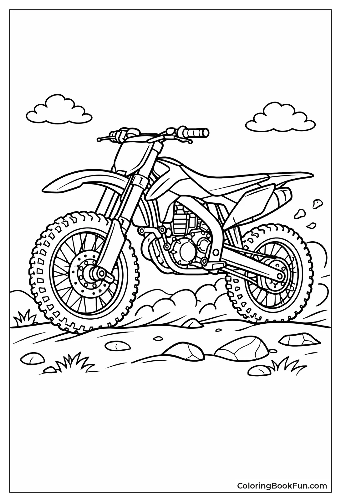 Detailed Realistic Dirt Bike