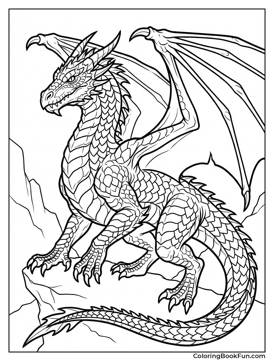 Realistic Dragon with Scales