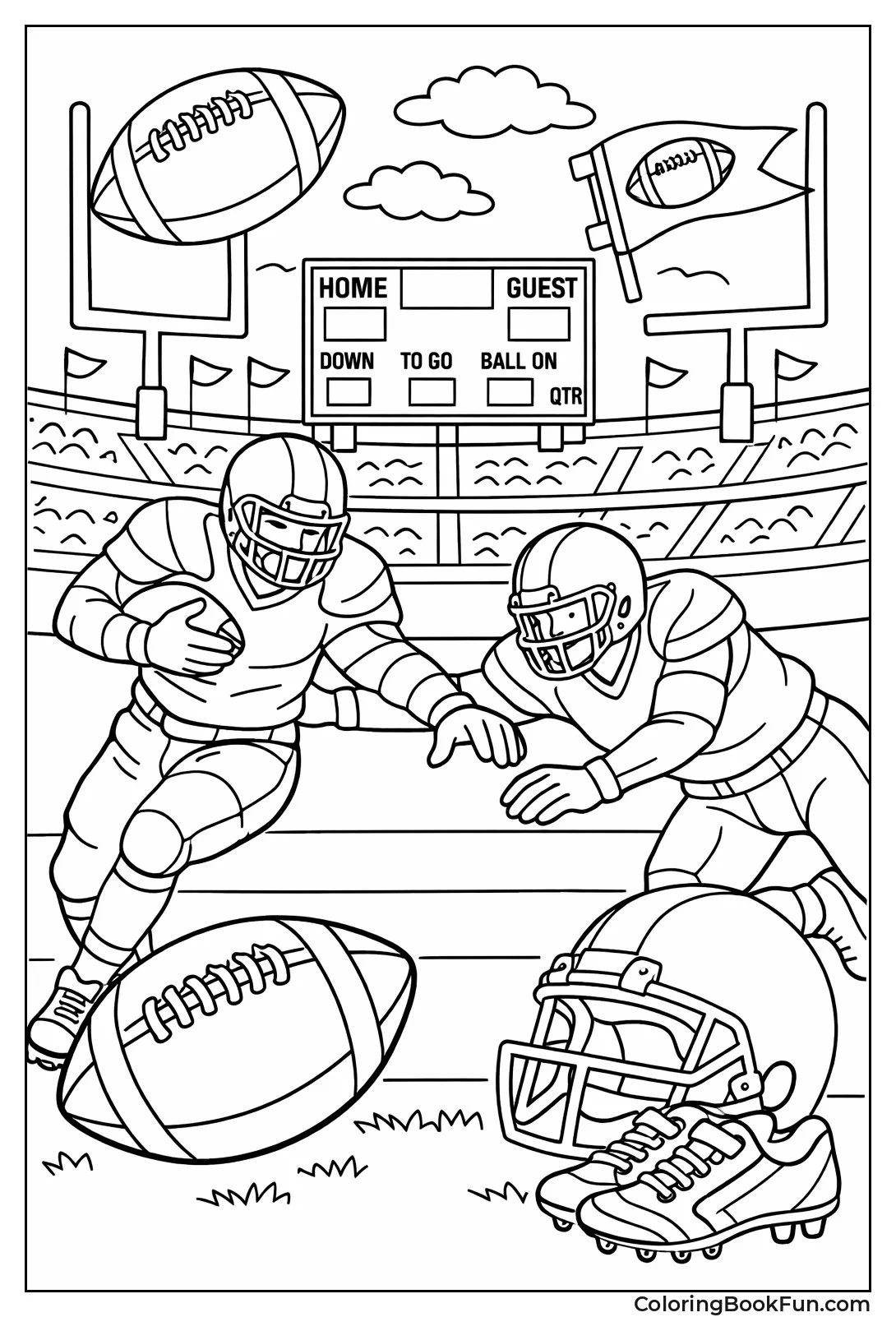 Realistic Football Action Scenes