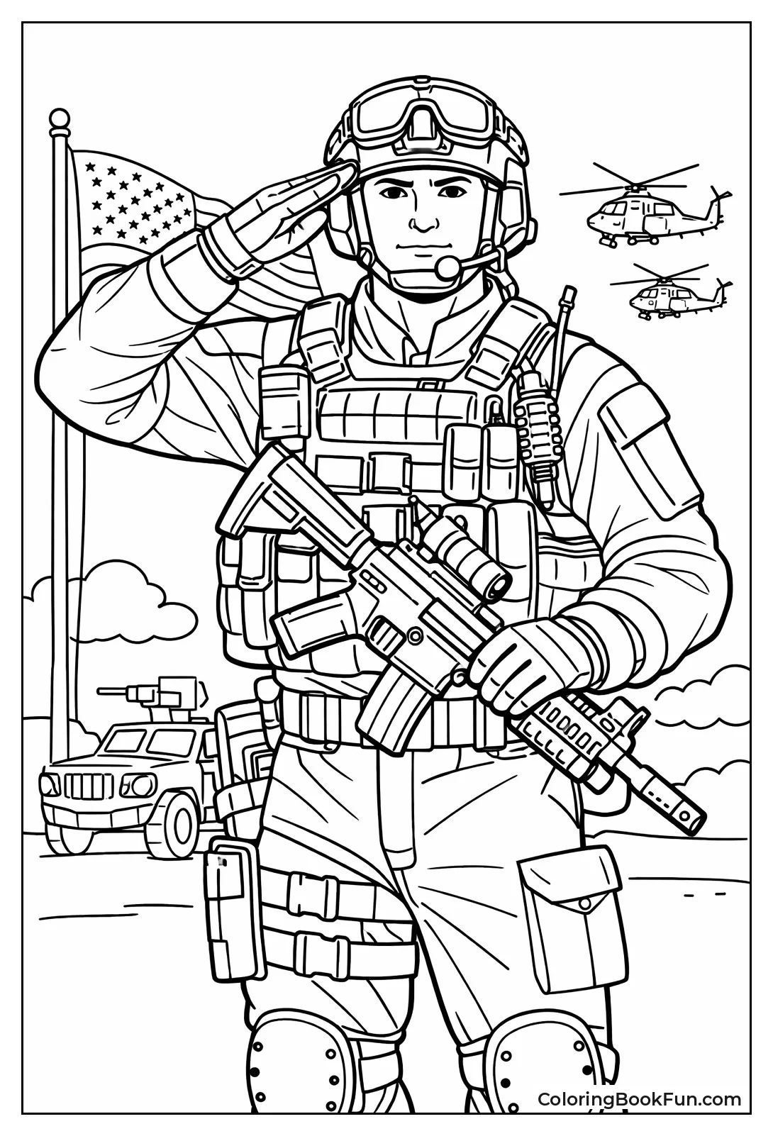 Soldier in Full Gear