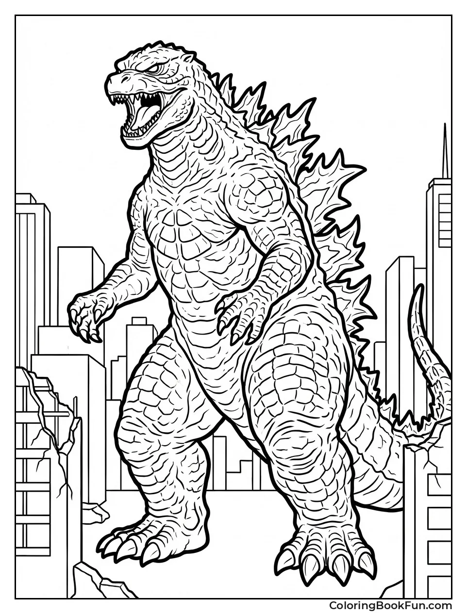 Realistic Godzilla Scales Texture