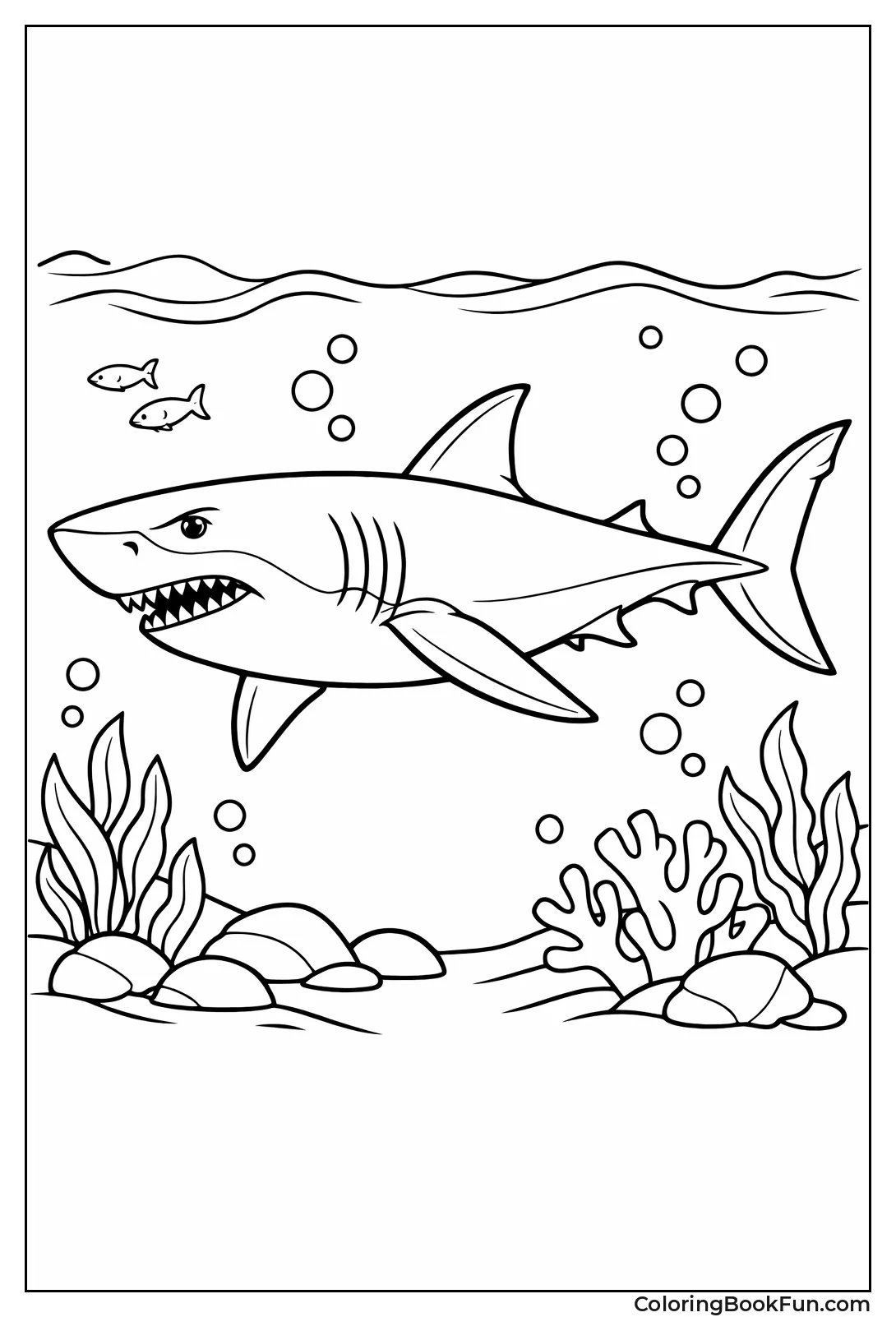 Realistic Great White Gliding