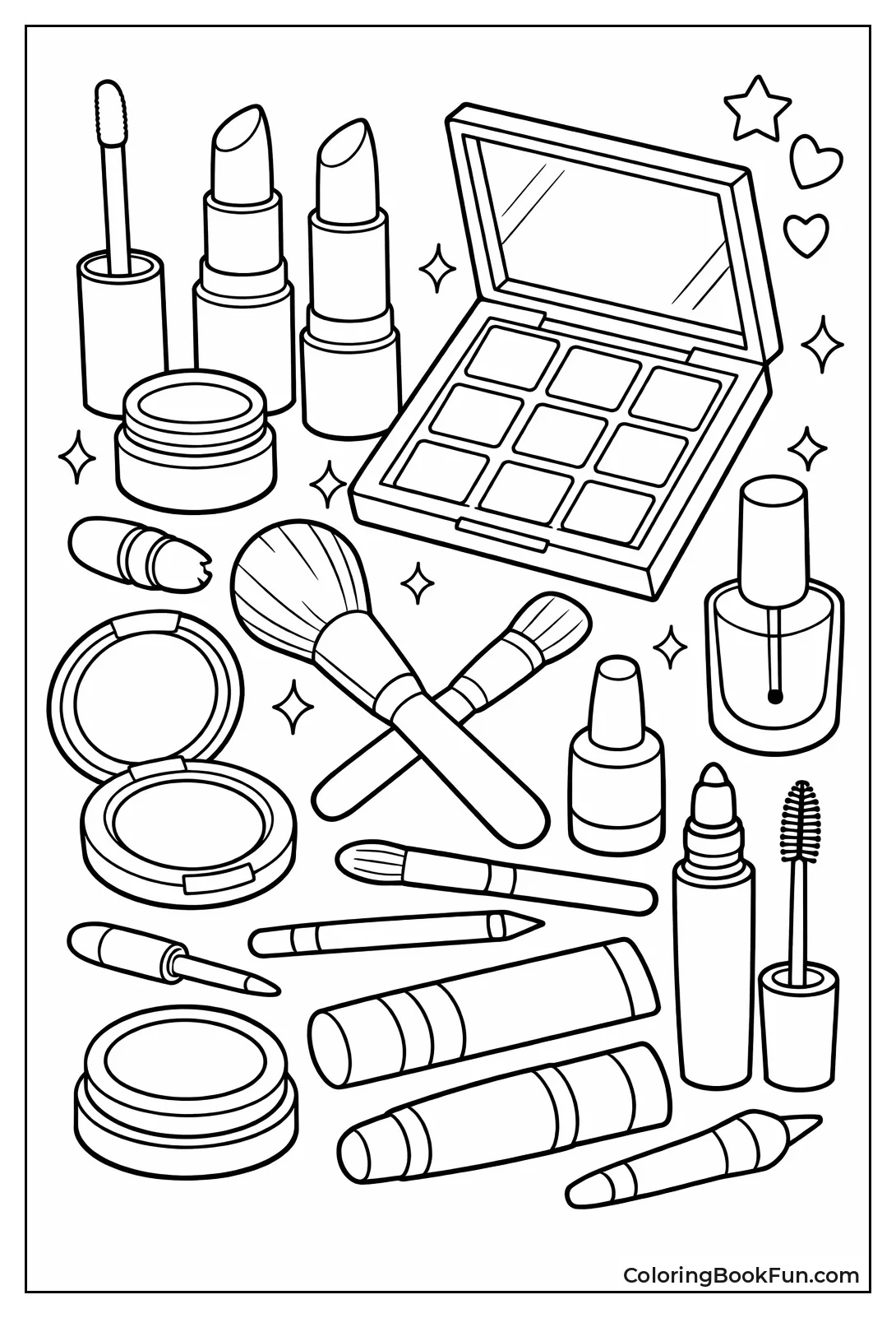 Realistic Lipstick and Brushes