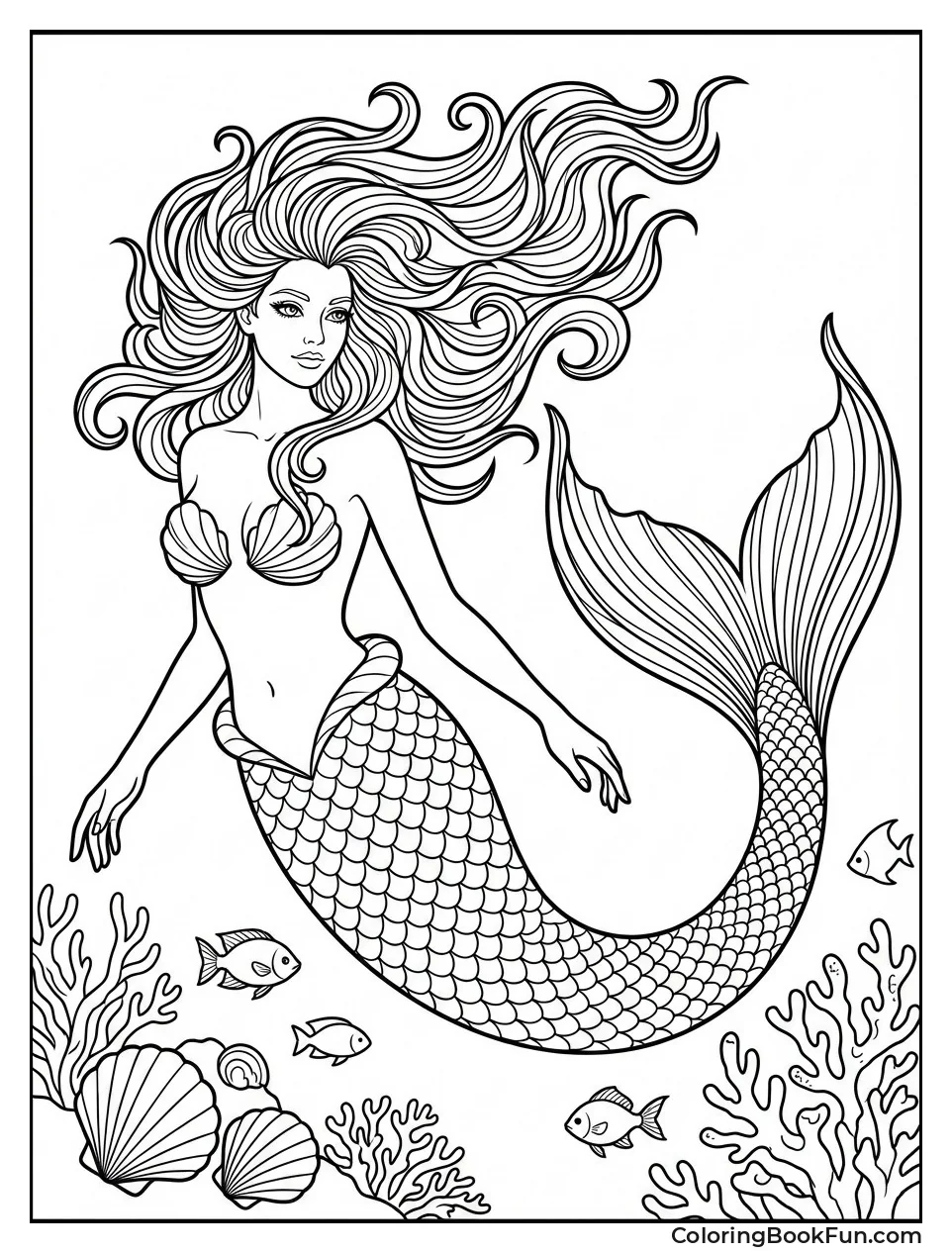 Realistic Mermaid with Scales