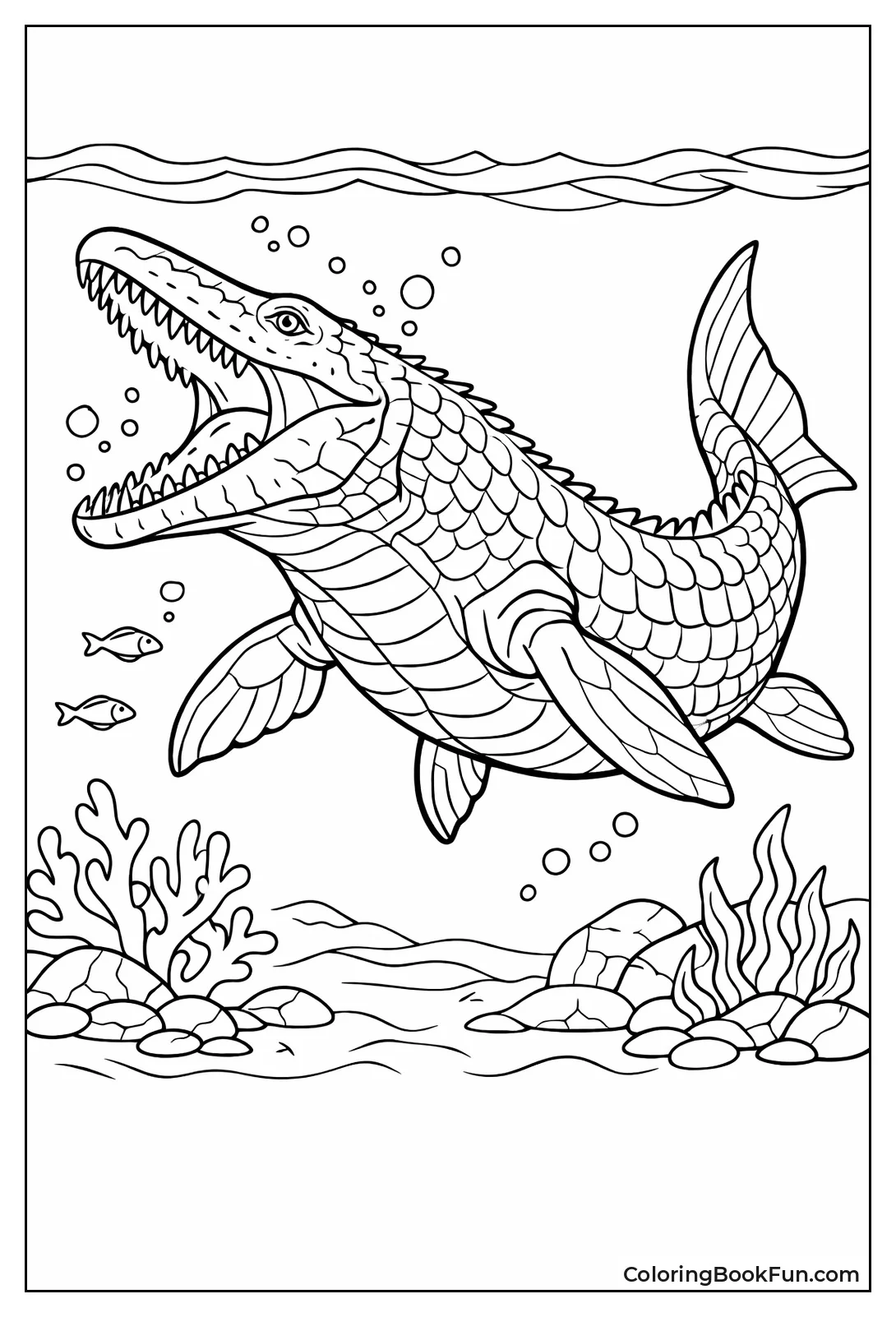 Mosasaurus Swims Ancient Seas