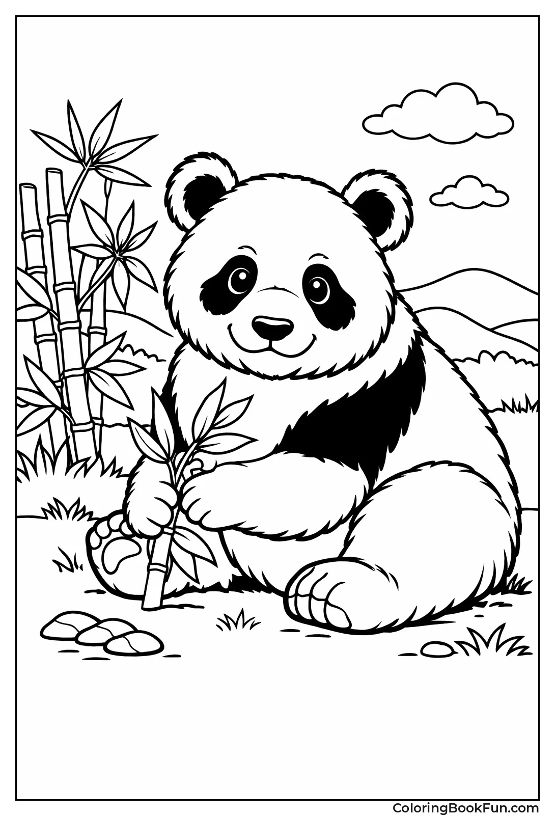 Realistic Panda with Fur