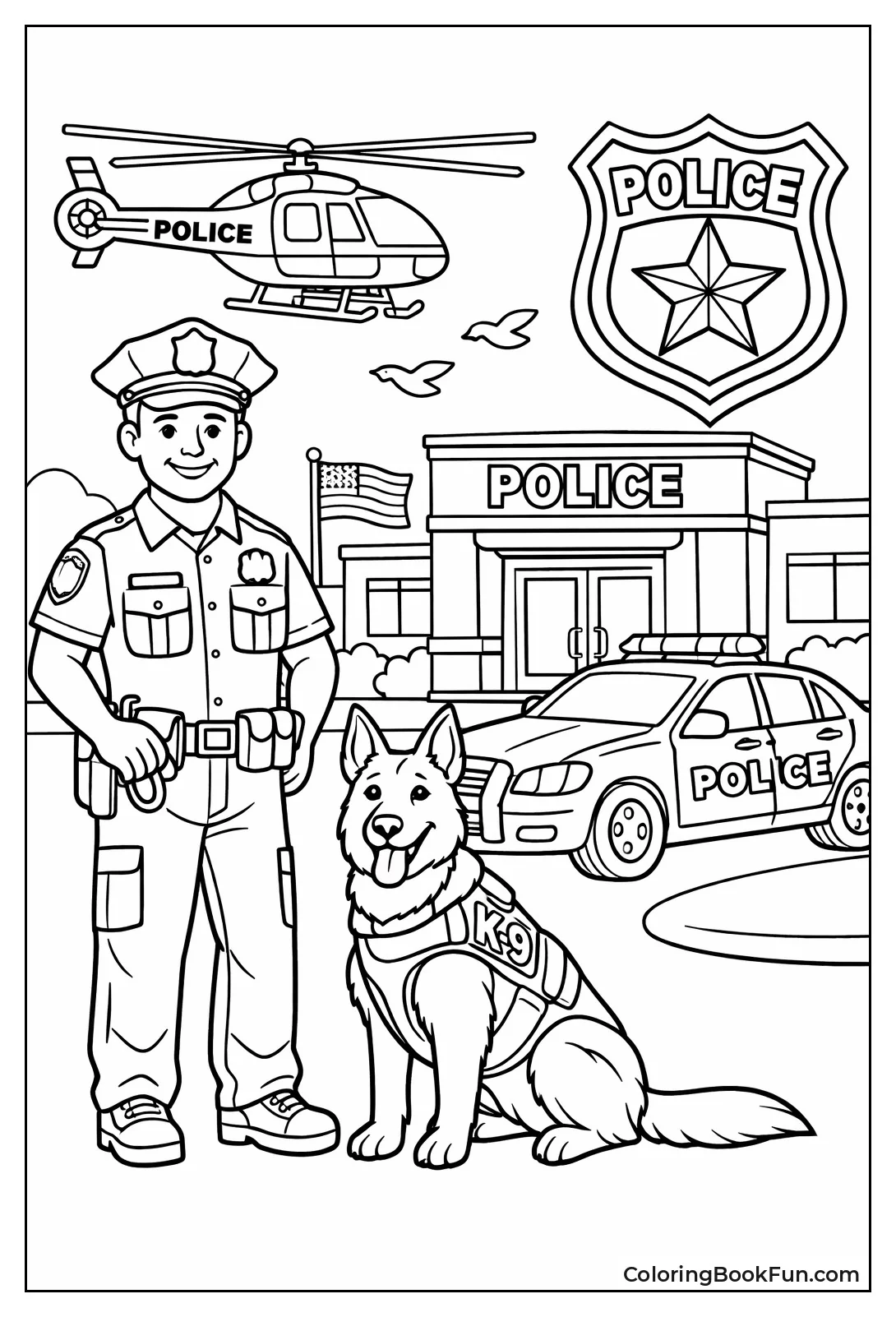 Realistic Police Officer Portrait