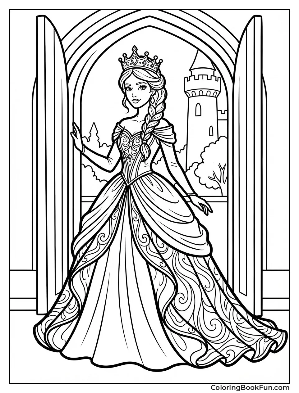 Realistic Princess in Gown
