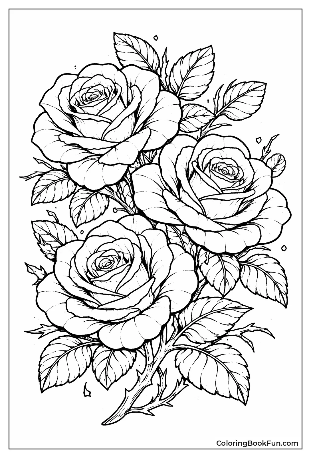 Realistic Layered Rose Thorns