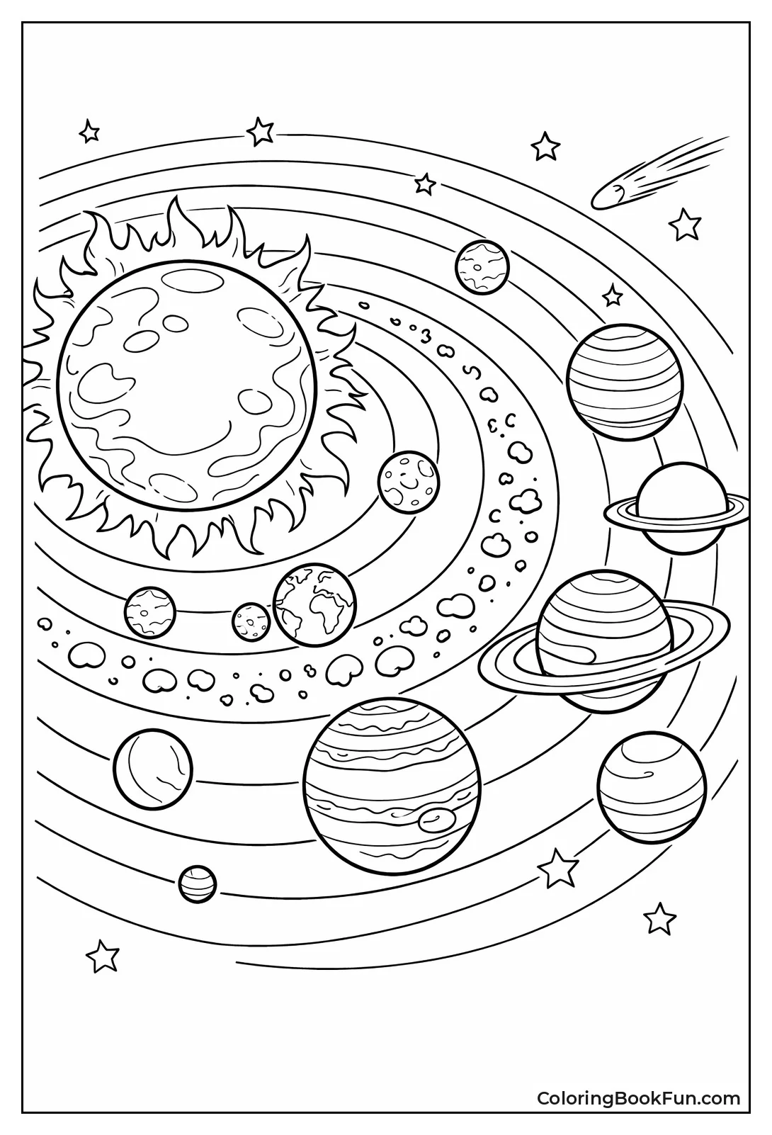 Sun with Orbiting Planets