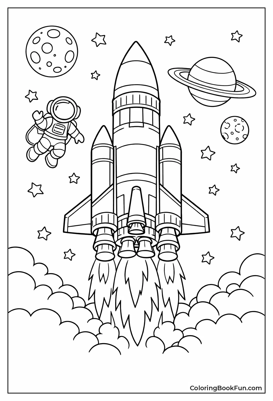 Realistic Rocket Spews Flames