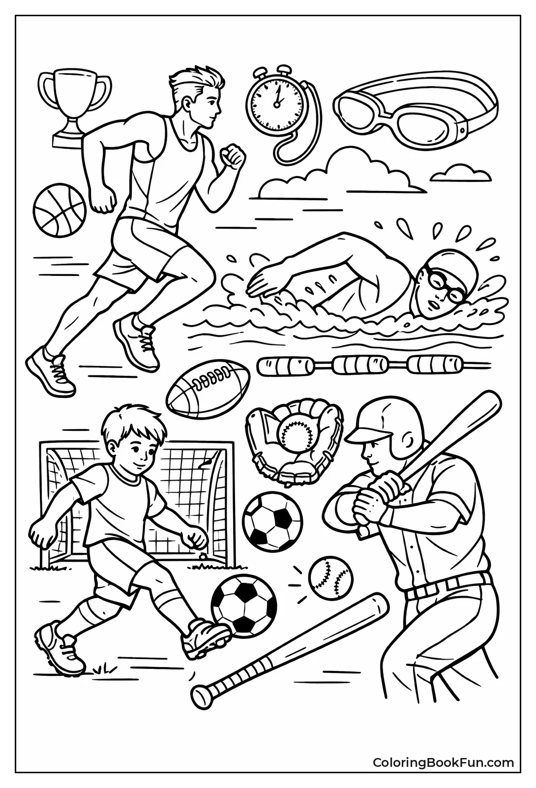 Realistic Athletes Run and Swim