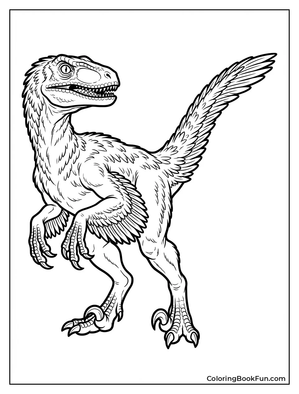 Alert Standing Velociraptor