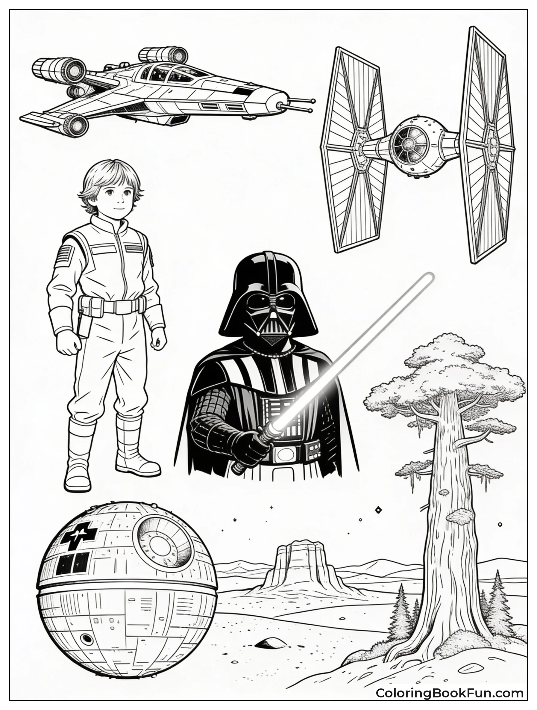 Detailed Star Wars Space Scenes