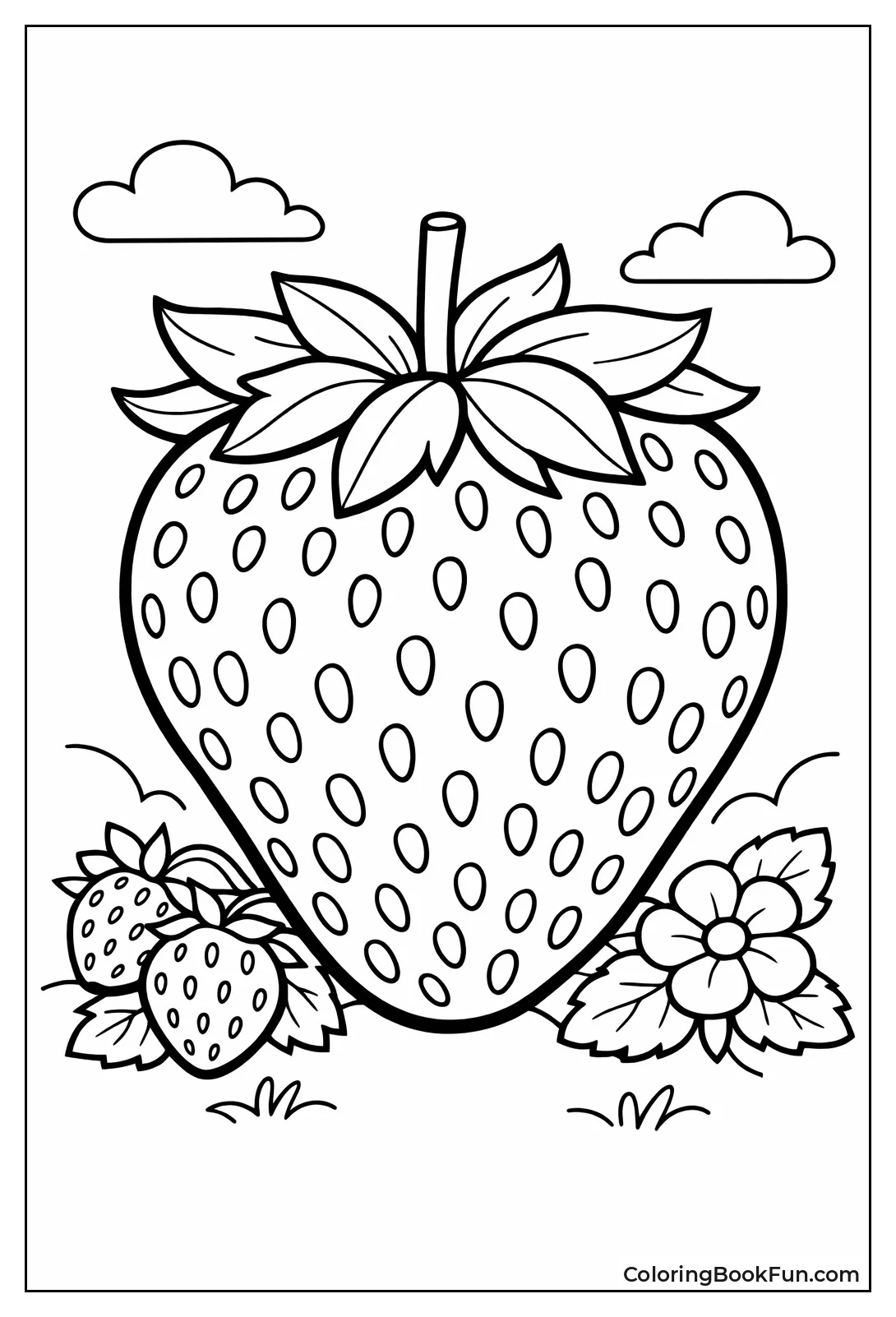 Realistic Strawberry with Seeds