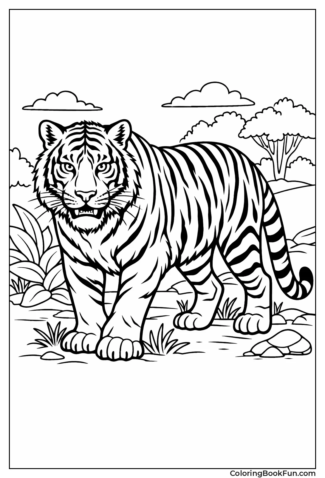 Realistic Striped Tiger
