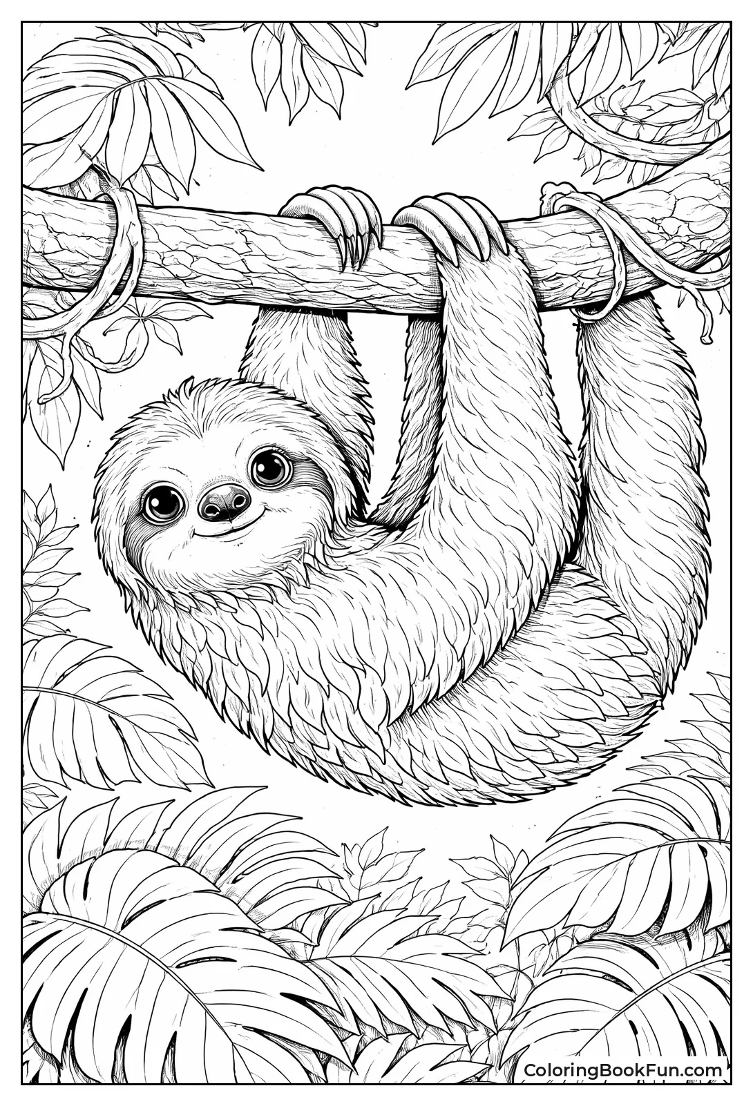 Three-Toed Sloth with Claws