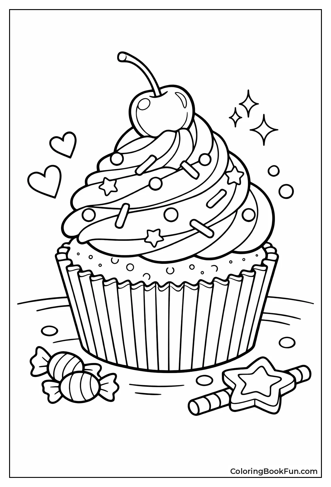 Vanilla Cupcake with Cherry Top