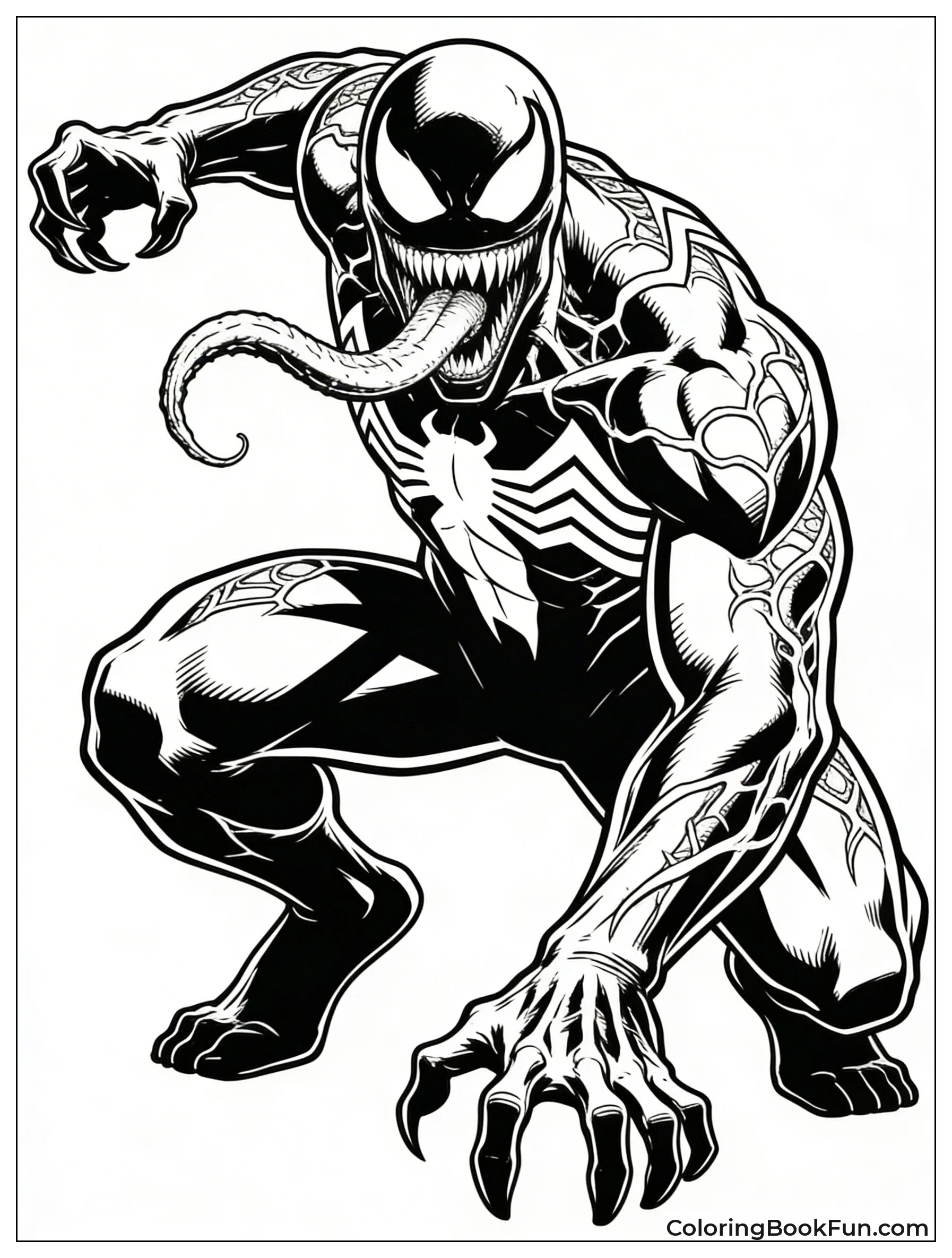 Realistic Venom Strikes Pose