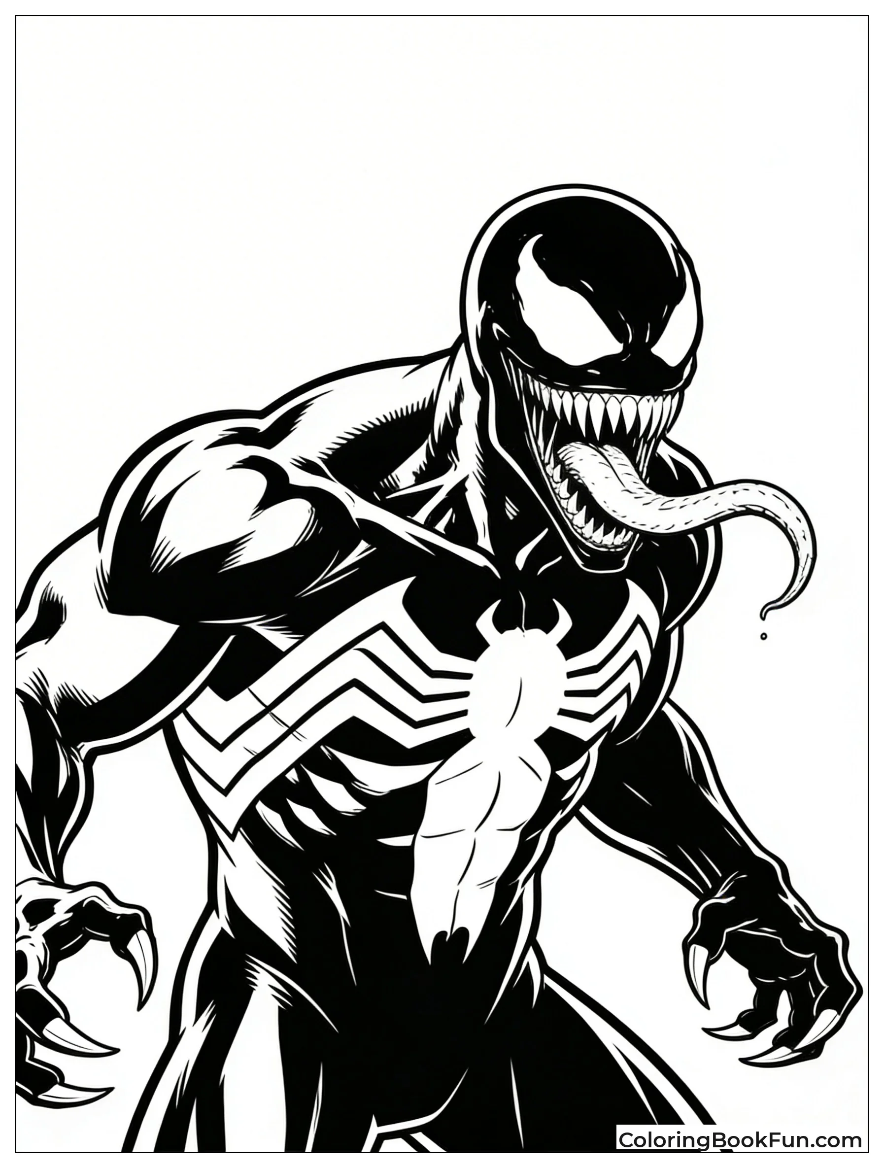Realistic Venom Flexes Muscles