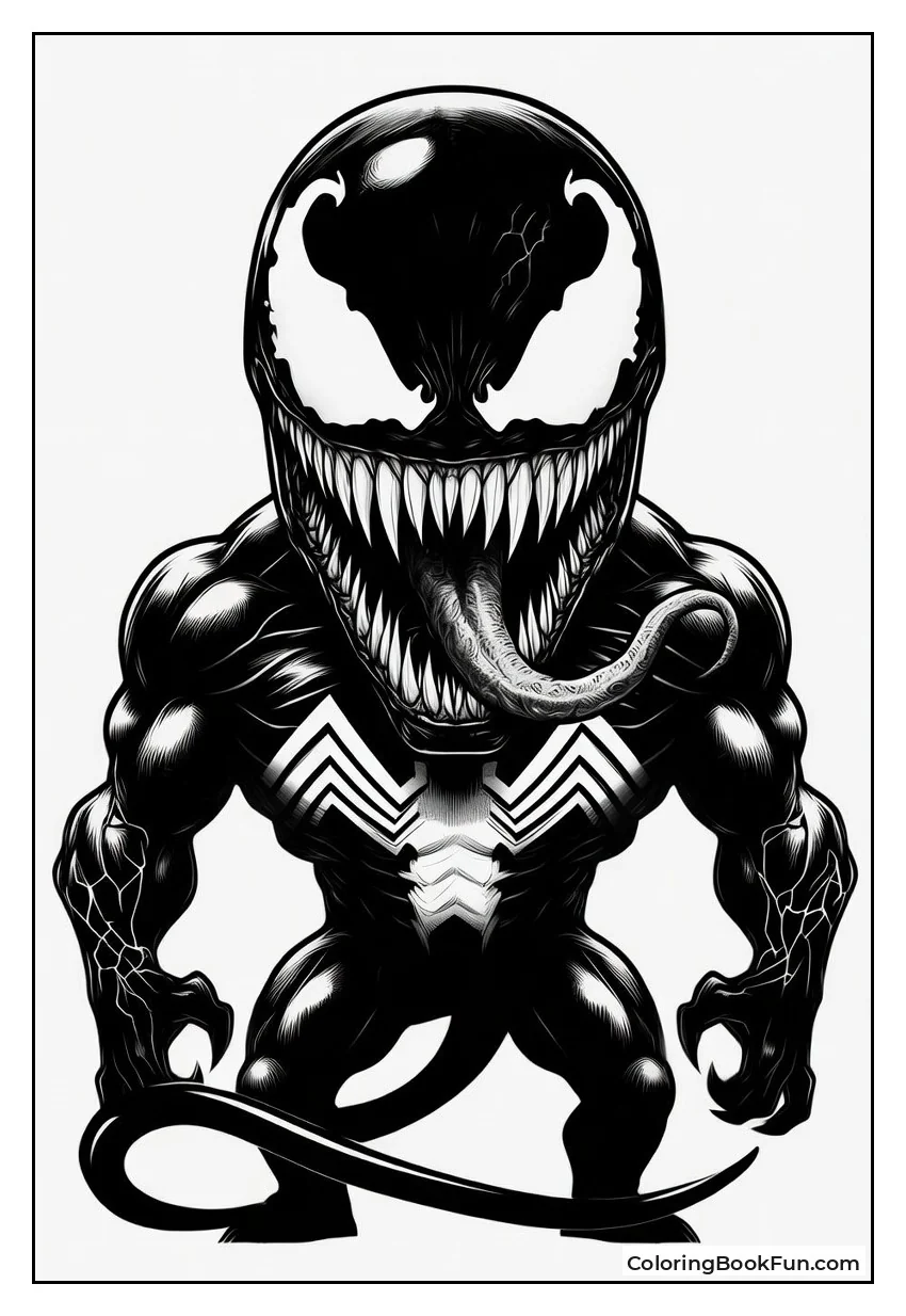 Realistic Venom Flexes Muscles