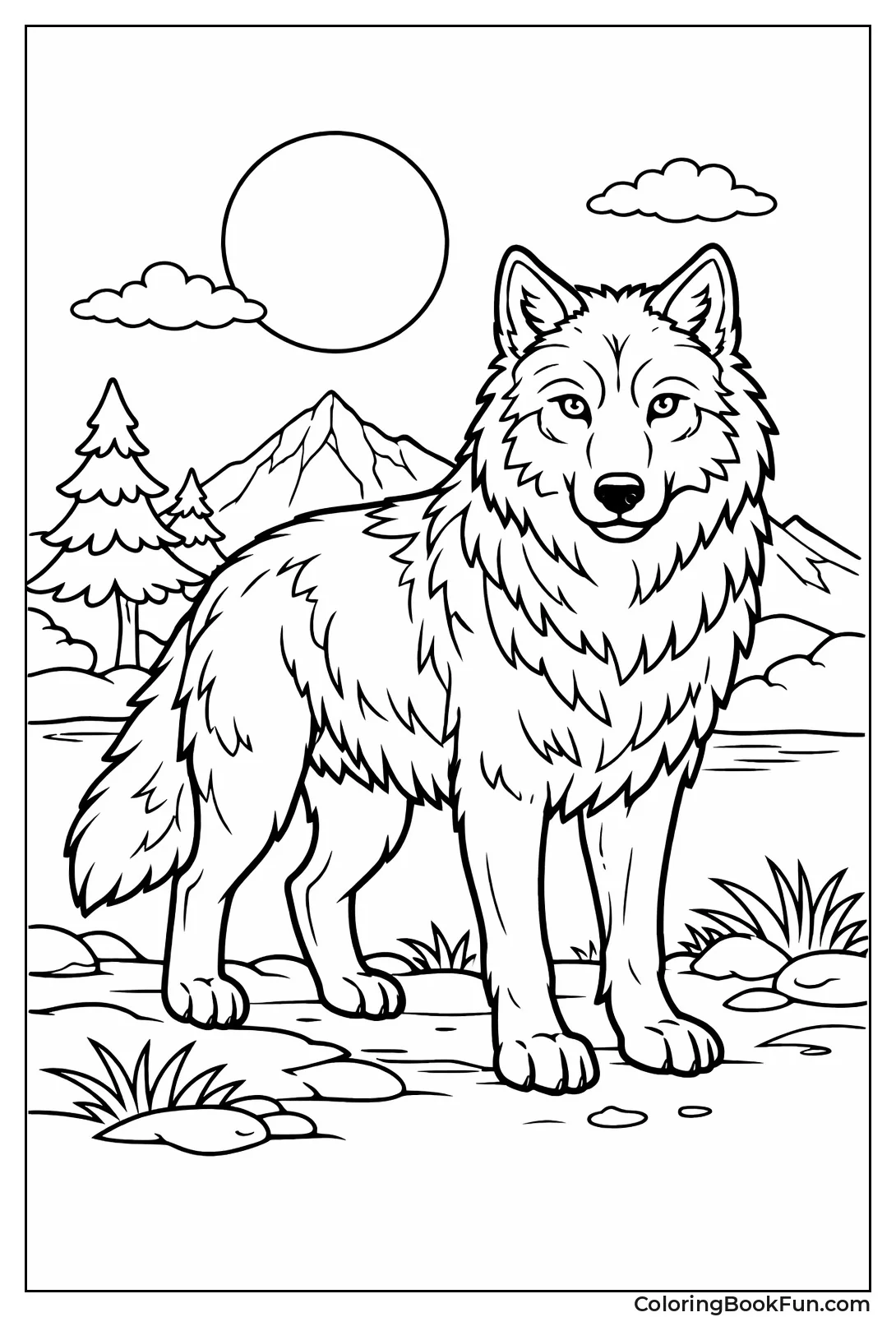 Majestic Realistic Wolf