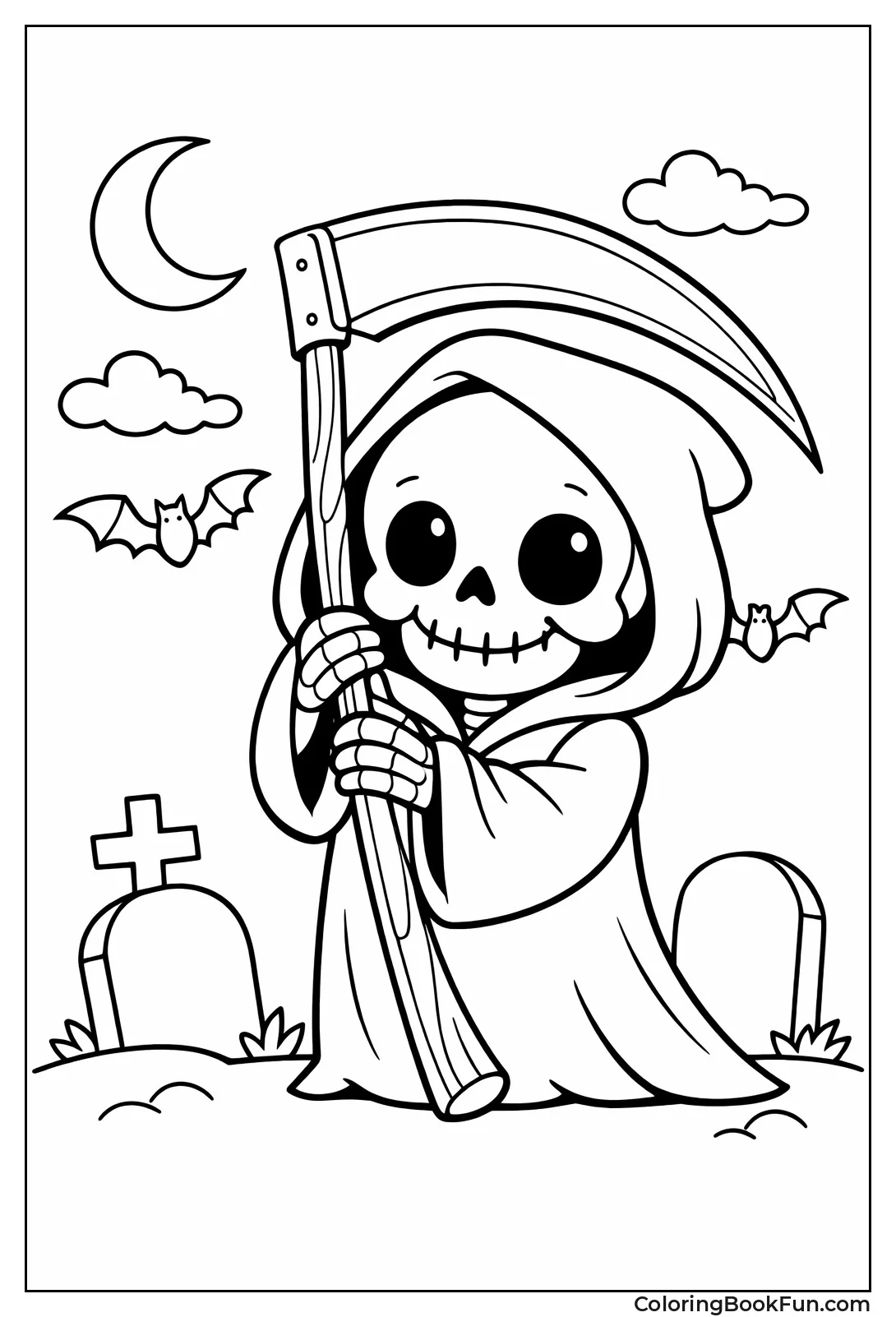 Reaper Skeleton Holding Scythe