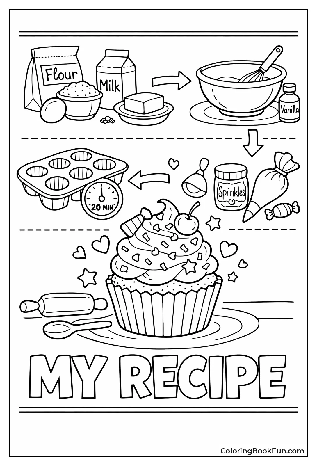 Recipe Card Cupcake