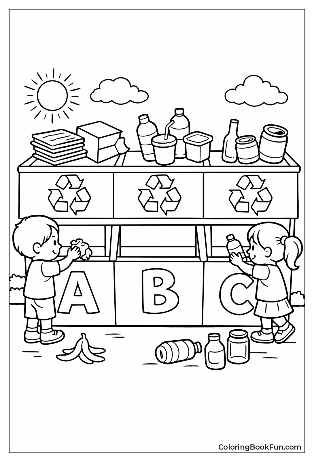 Color Letters on Busy Bin