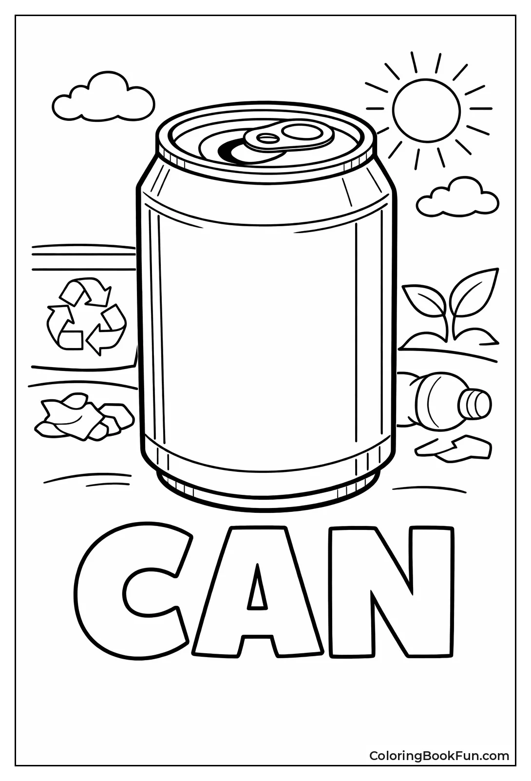 Big Soda Can Labeled Can