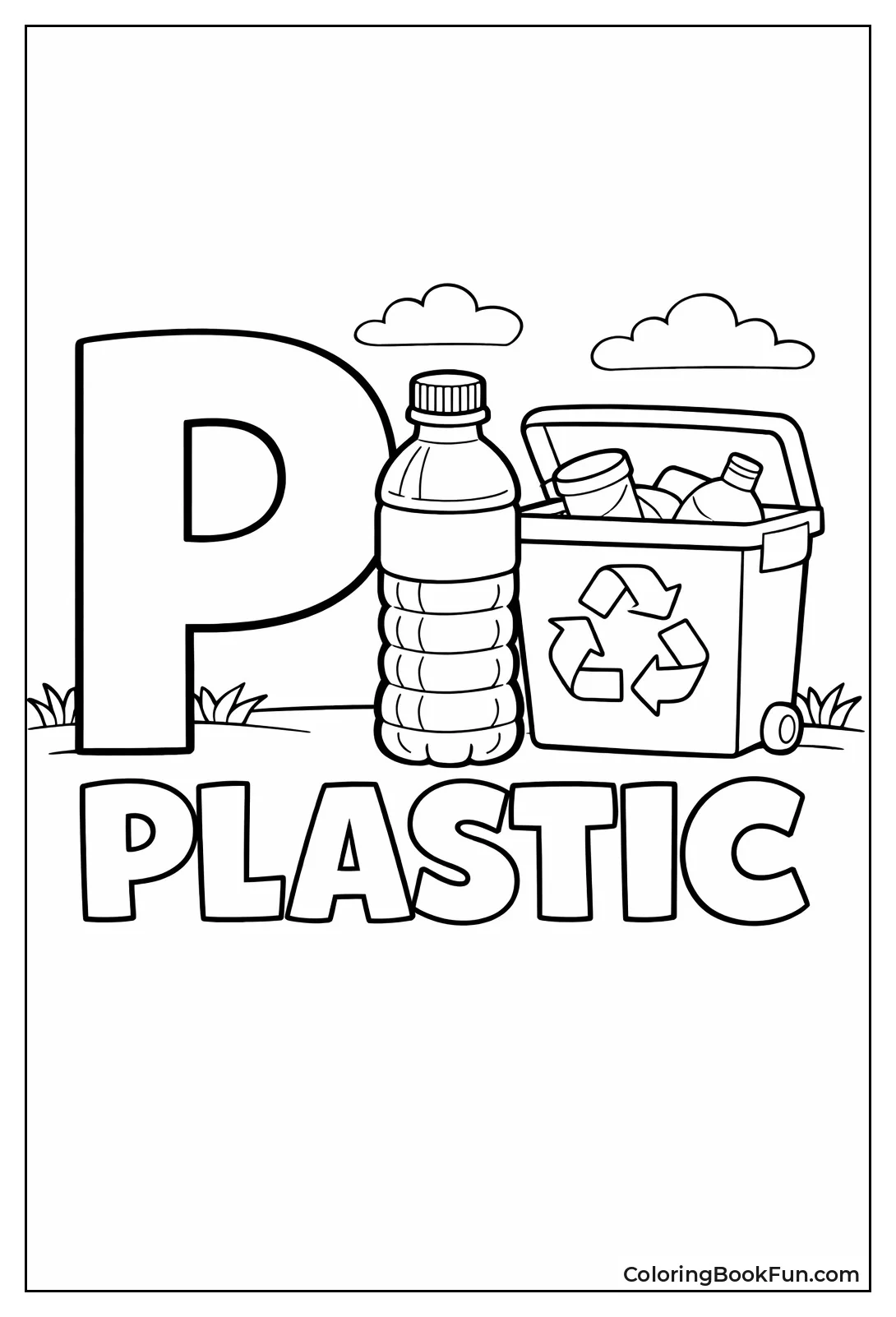 P with Plastic Bottle Bin