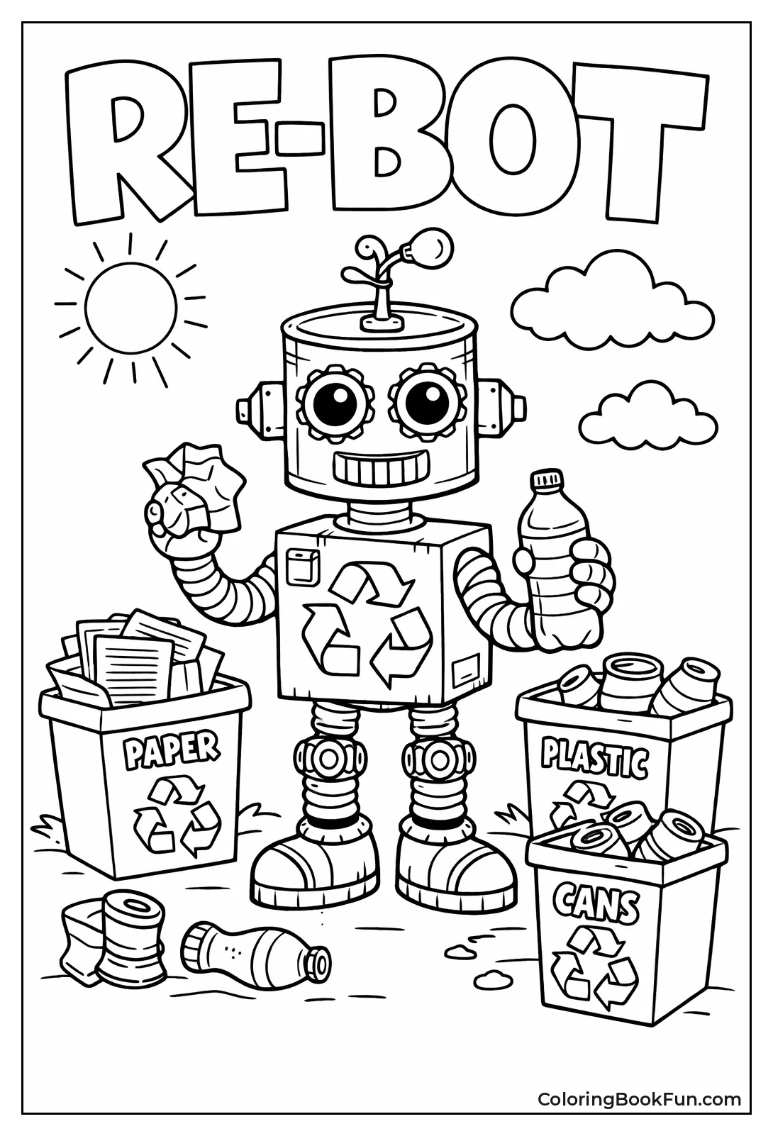 Robot Built from Recycled Junk