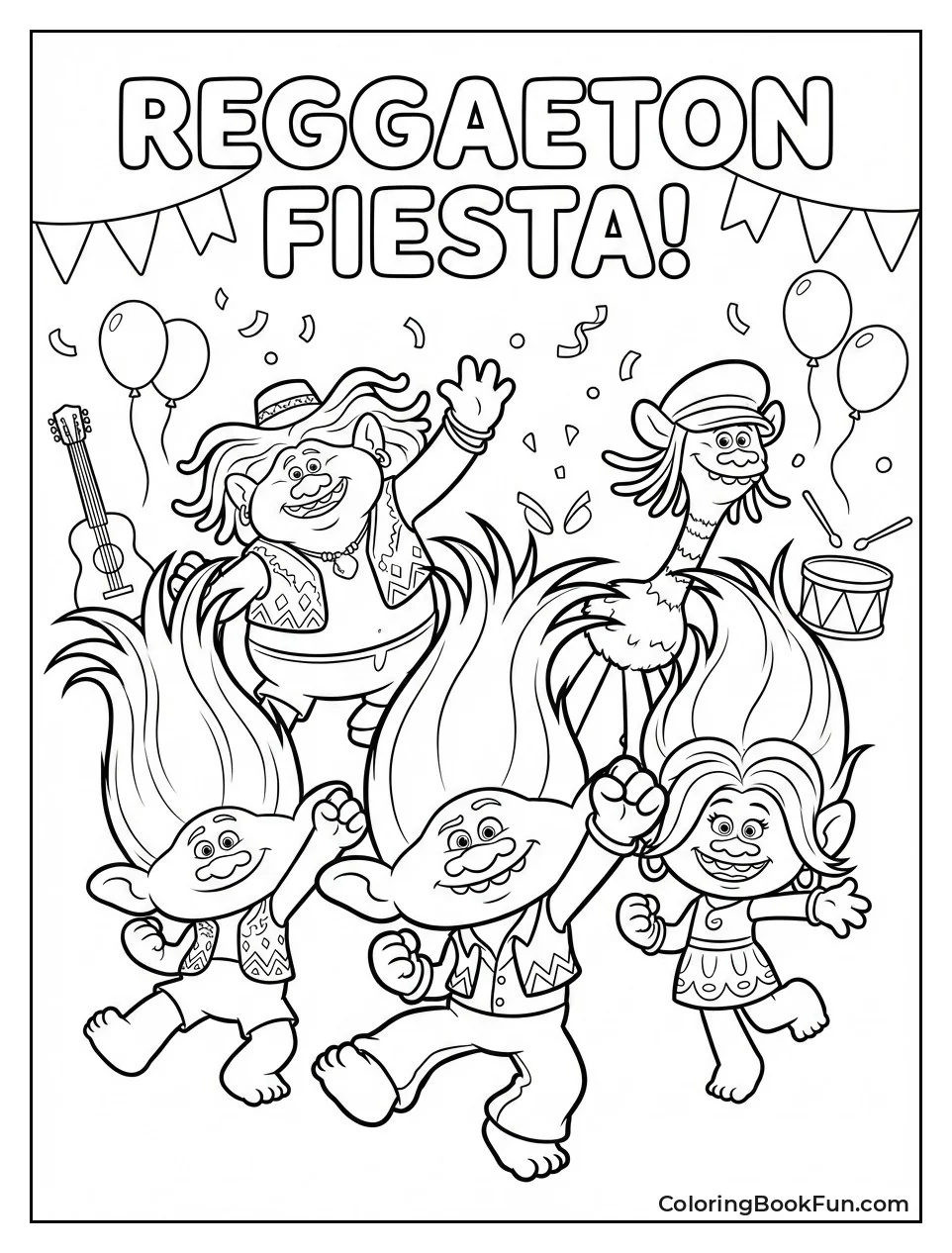 Reggaeton Trolls Dancing Fiesta