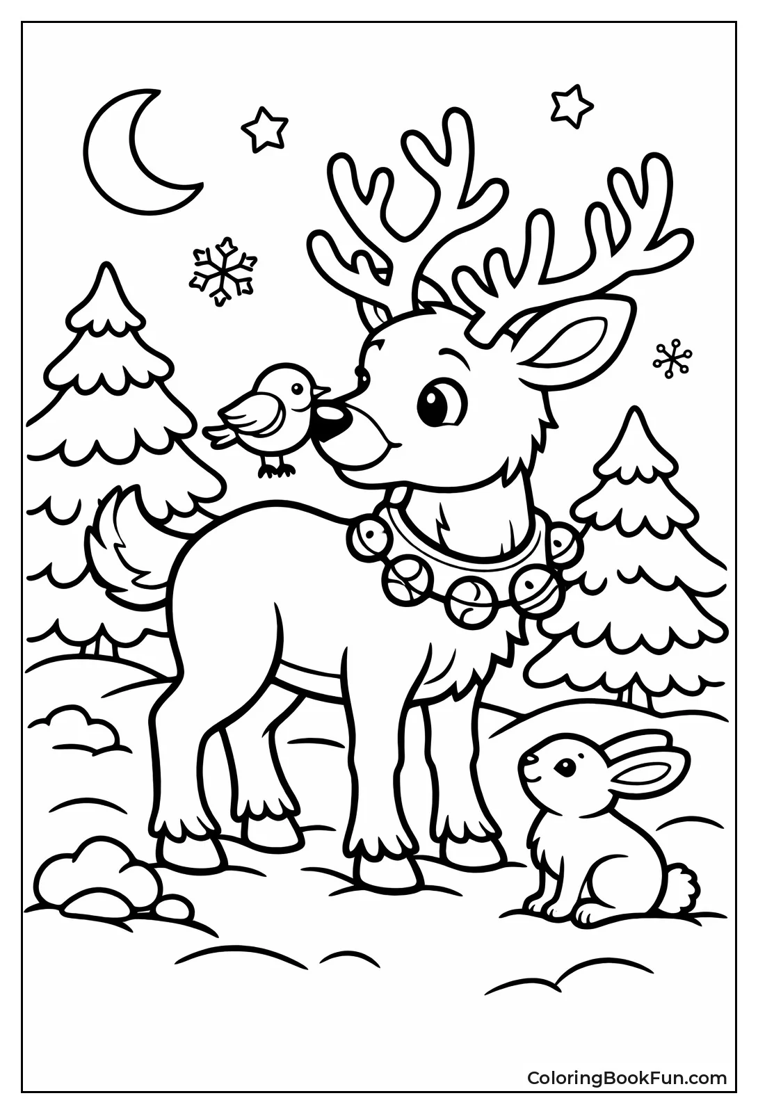 Reindeer with Forest Friends