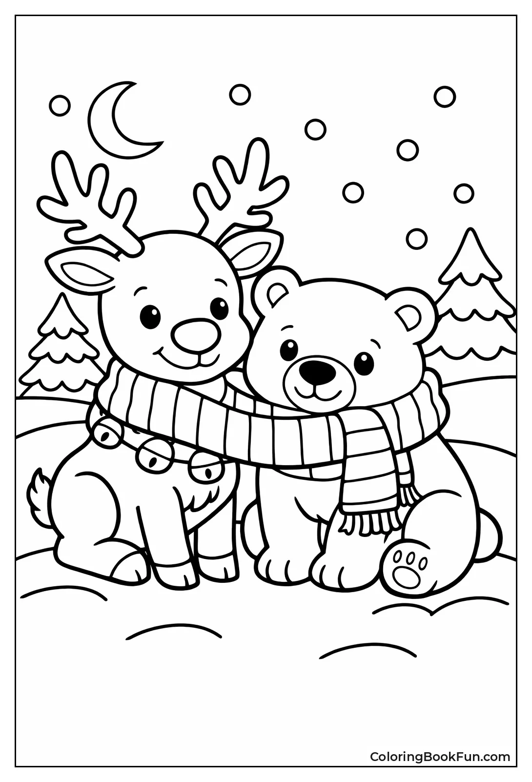 Reindeer Shares Scarf