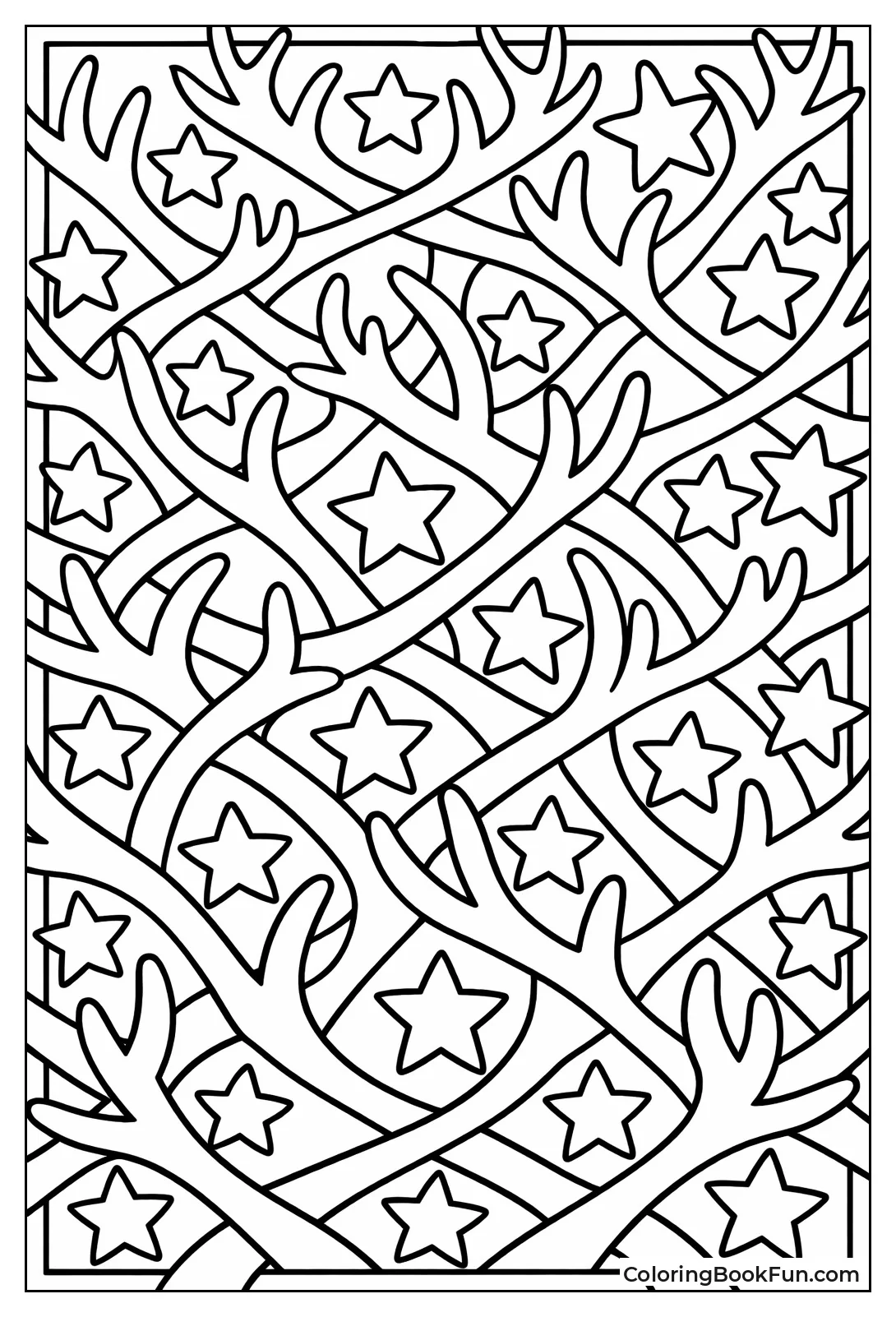 Geometric Reindeer Antler Design