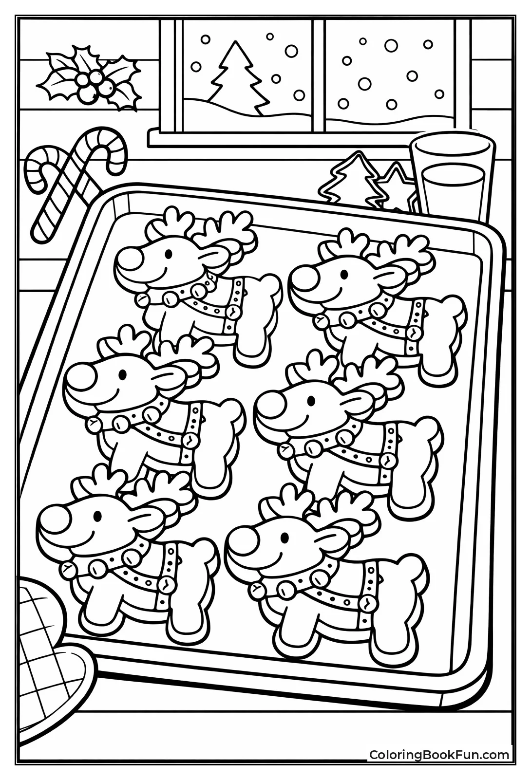 Reindeer Gingerbread Cookies Tray