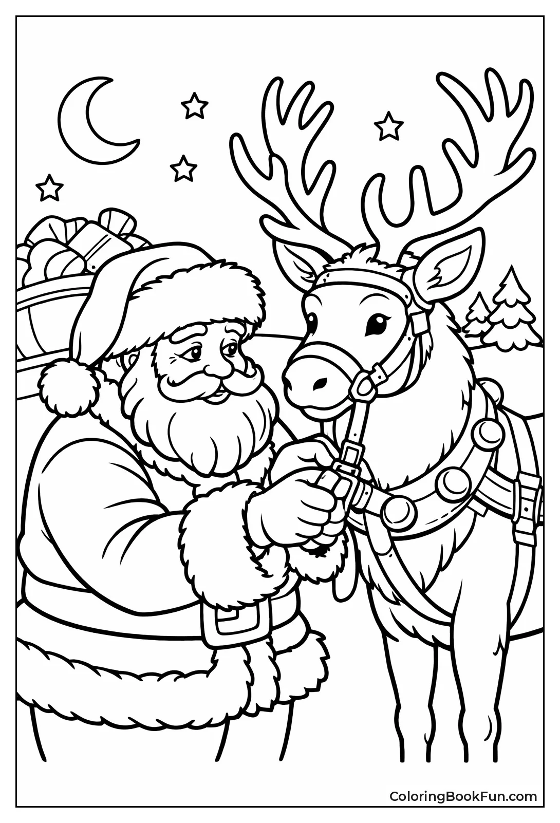 Santa Checks Reindeer Harness